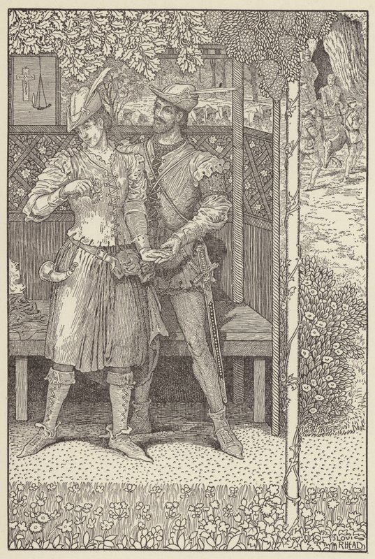 Robin Hood ja Marian bowissaan tekijältä Louis John Rhead