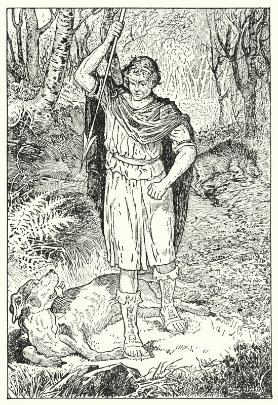 Vanha koira (litografia) tekijältä Louis John Rhead