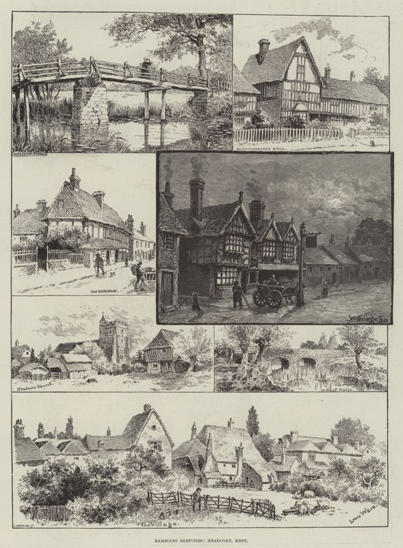 Rambling Sketches, Headcorn, Kent tekijältä Louis Wain