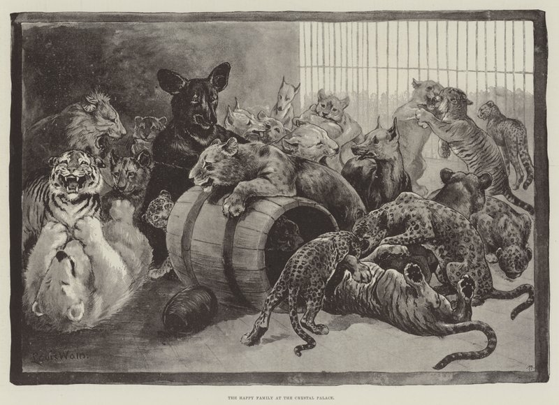 Onnellinen perhe Crystal Palacessa tekijältä Louis Wain