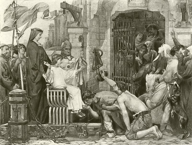 Louis IX avaa Ranskan vankilat tekijältä Luc-Oliver Merson