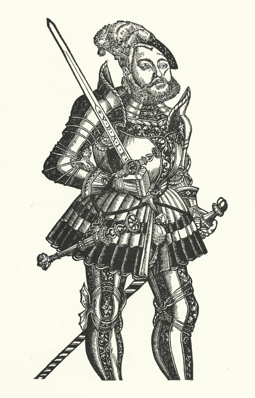 John Frederick I, Saksin vaaliruhtinas (kaiverrus) tekijältä Lucas the Elder (after) Cranach