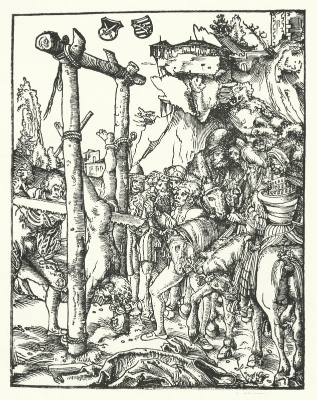 Simon, kahdentoista apostolin marttyyrikuolema tekijältä Lucas the Elder Cranach