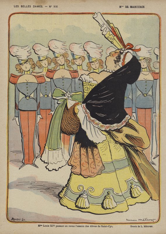 Madame De Maintenon, kuvitus Le Rirelle tekijältä Lucien Metivet