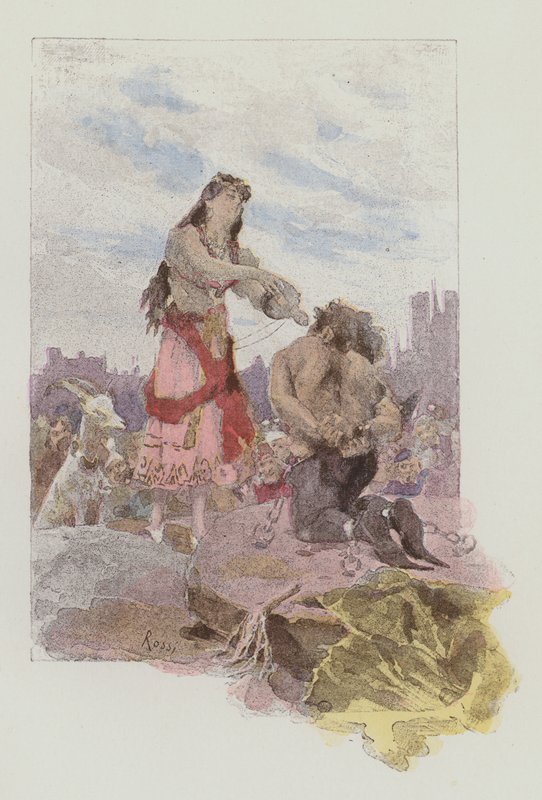 Kuvitus Notre-Dame De Parisille, Victor Hugo tekijältä Lucius Rossi