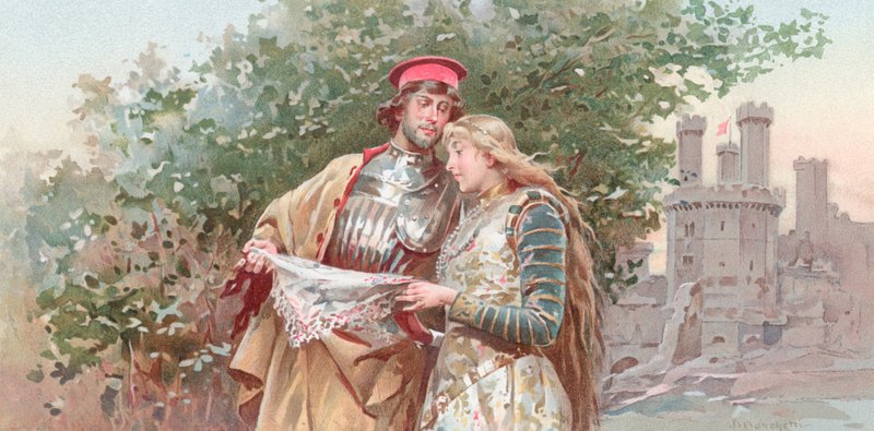 Kuvitus Shakespearen Othellolle (chromolitho) tekijältä Ludovico Marchetti