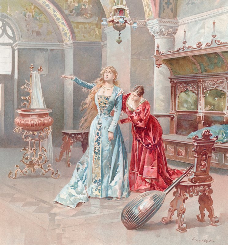 Kuvitus Shakespearen Othelloon (kromoliittinen) tekijältä Ludovico Marchetti