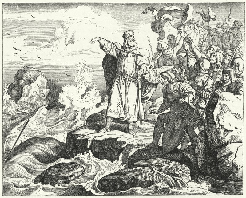 Otto I Saksasta Pohjanmeren rannoilla tekijältä Ludwig Adrian Richter