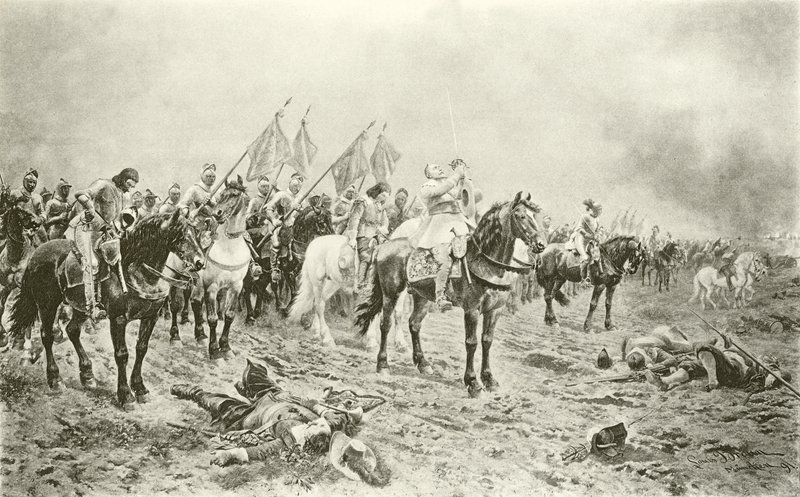 Gustavus Adolphus ennen Lutzenin taistelua (syväpaino) tekijältä Ludwig Braun