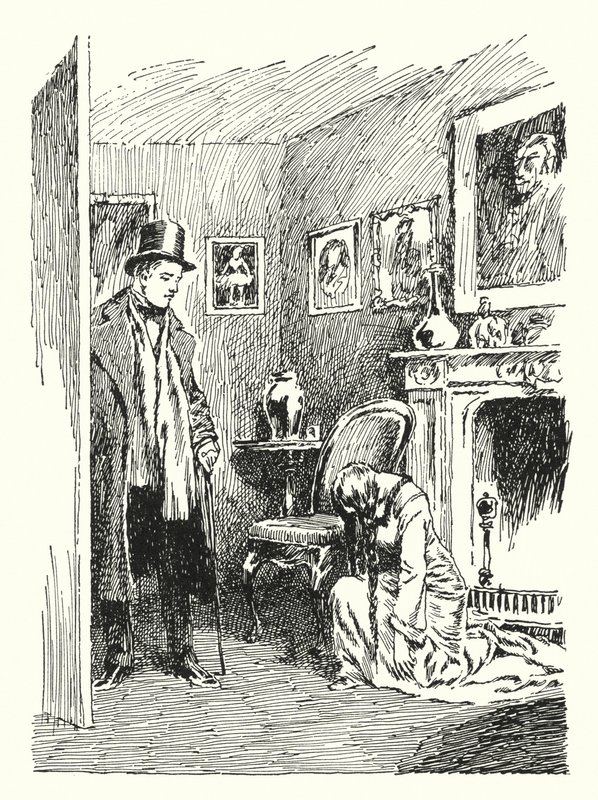 Kuvitus Oscar Wilden Dorian Grayn kuvalle (litho) tekijältä Lui Trugo