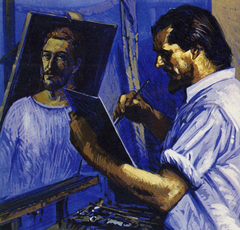 Gauguin eli köyhyydessä ja myi vain satunnaisia kuvia (värilitografia). tekijältä Luis Arcas Brauner