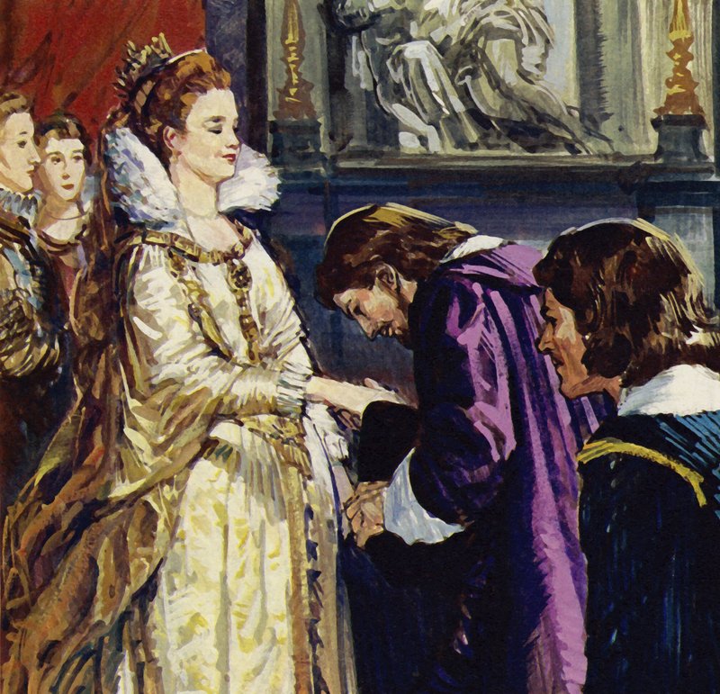 Ranskan kuningatar Maria de Medicistä tuli Rubensin suojelija (värilitografia). tekijältä Luis Arcas Brauner