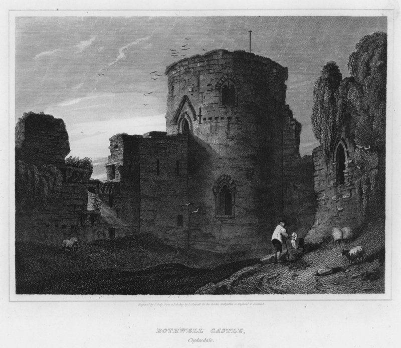 Bothwell Castle, Clydesdale (kaiverrus) tekijältä Luke (after) Clennell