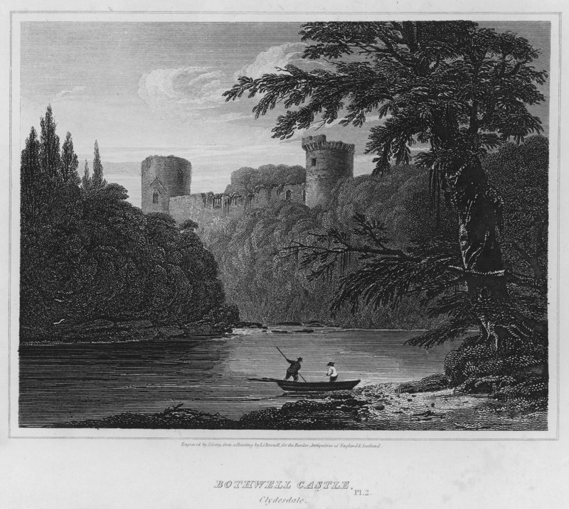 Bothwell Castle, Clydesdale (kaiverrus) tekijältä Luke (after) Clennell