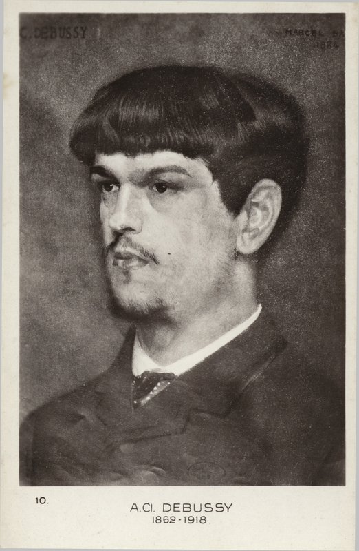 Claude Debussy, ranskalainen säveltäjä (1862-1918) tekijältä Marcel Andre Baschet