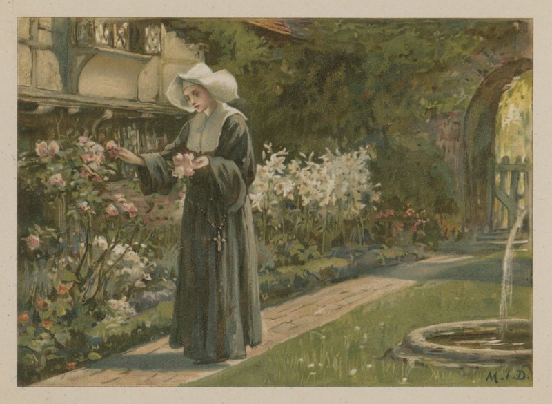 Evangeline (chromolitho) tekijältä Margaret Isabel Dicksee