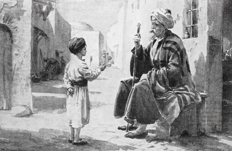 Firdausi kuulee hänen omat säkeet toistetaan hänelle (litho) tekijältä Margaret (after) Dovaston