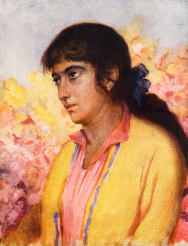 Armenialainen tyttö (värilitografia) tekijältä Margaret Thomas