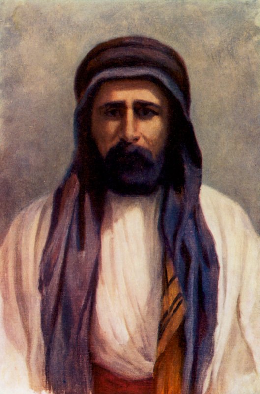 Mohammed Abdullah, Palmyran šeikki (värilitografia) tekijältä Margaret Thomas
