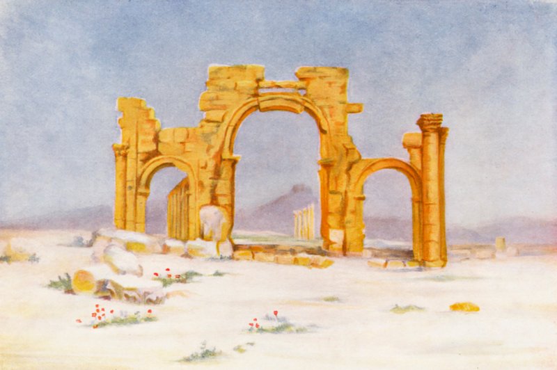 Riemukaari, Palmyra (värilitro) tekijältä Margaret Thomas