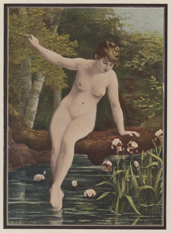 Kylpyamme (väri litho) tekijältä Marguerite Arosa