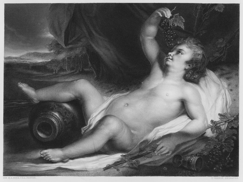 Infant Bacchus, kuvasta Vernonin galleriassa tekijältä Martin Archer Shee