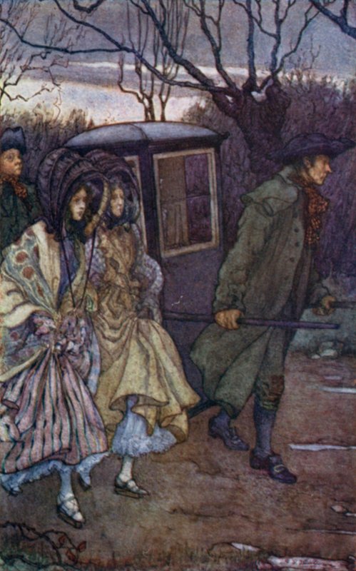 Rouva Gaskellin Cranfordin kuvitus. tekijältä Mary V. Wheelhouse