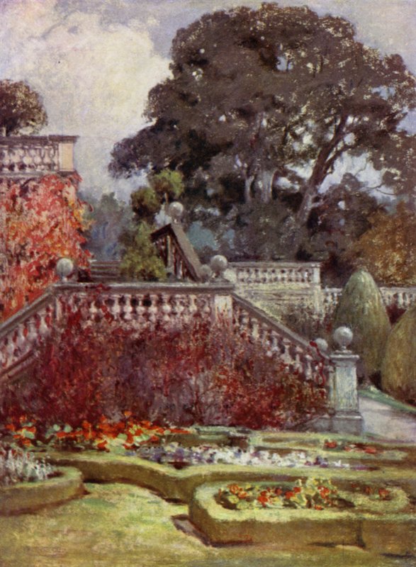 Scottish Gardens: Balcarres (väri litho) tekijältä Mary Georgina Wade Wilson