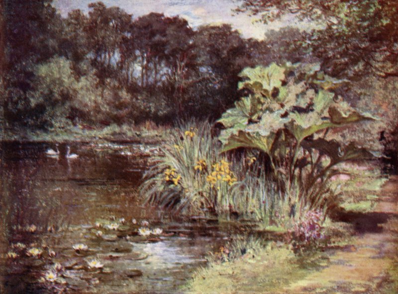 Scottish Gardens: Culzean (väri litho) tekijältä Mary Georgina Wade Wilson