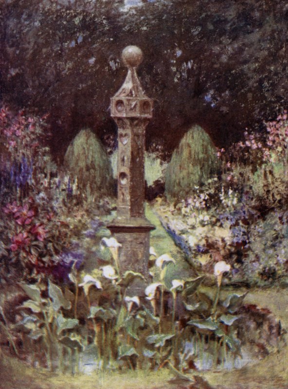 Scottish Gardens: Kelburne Castle (väri litho) tekijältä Mary Georgina Wade Wilson