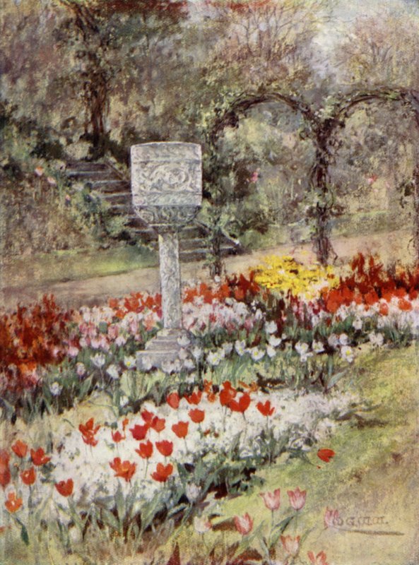 Scottish Gardens: South Bantaskine (väri litho) tekijältä Mary Georgina Wade Wilson
