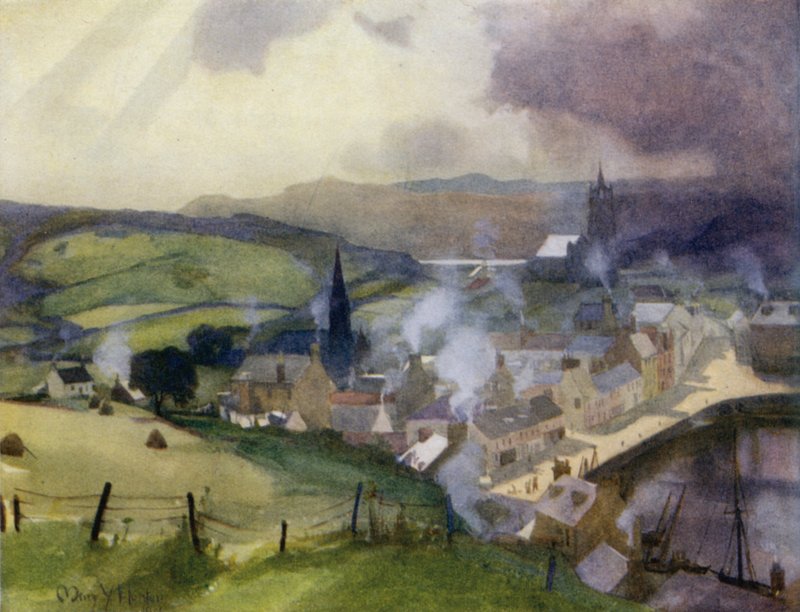 Tarbert, Loch Fyne (väri litho) tekijältä Mary Young Hunter