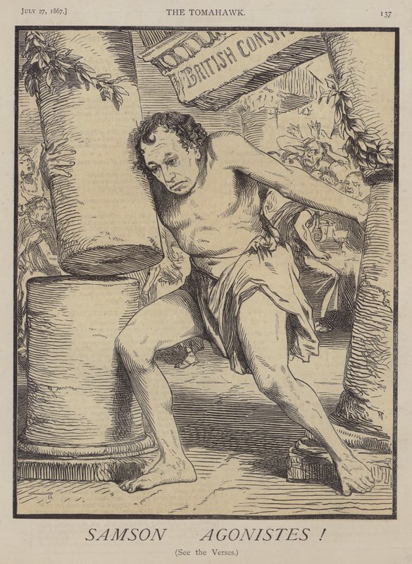 Samson Agonistes (väri litho) tekijältä Matthew