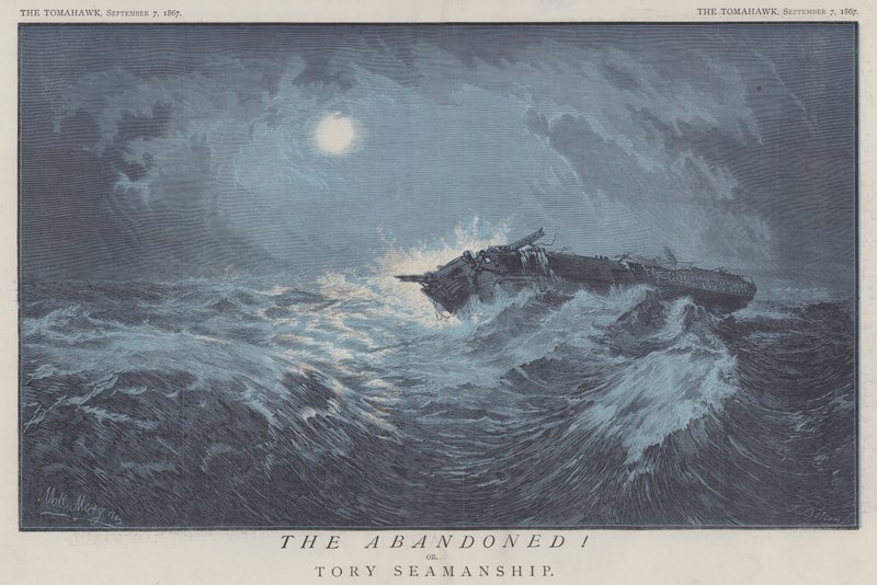 Hylätyt! tai, Tory Seamanship (väri litho) tekijältä Matthew