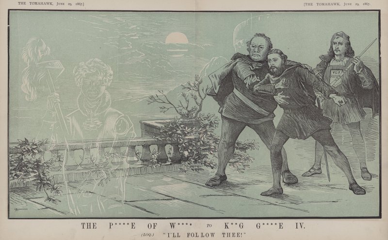 Walesin prinssi kuningas George IV:lle: Minä seuraan sinua! (väri litho) tekijältä Matthew