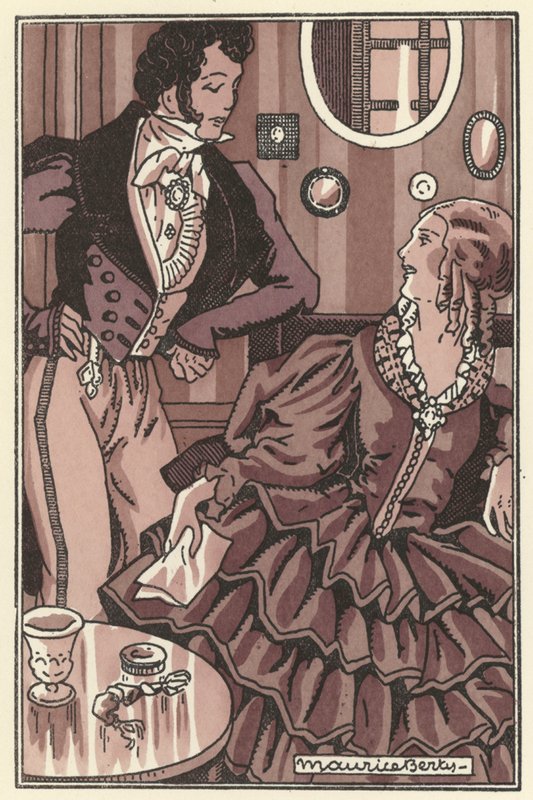 Kuvitus Scenes de la Vie de Boheme, Henri Murger (litho) tekijältä Maurice Berty