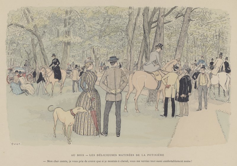 Kuvitus Paris Brillantille (väri litho) tekijältä Maurice Charles Mathieu Bonvoisin