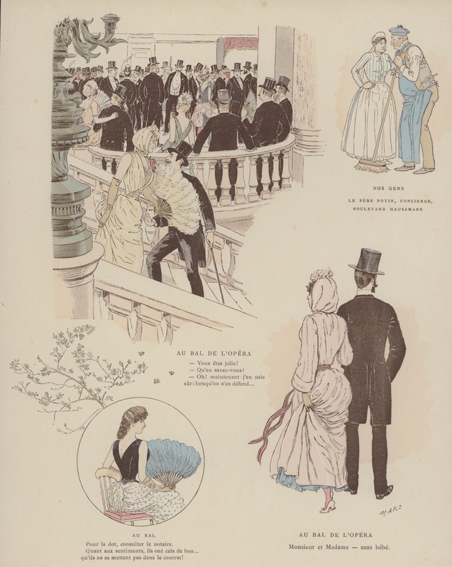 Kuvitus Paris Brillantille (väri litho) tekijältä Maurice Charles Mathieu Bonvoisin