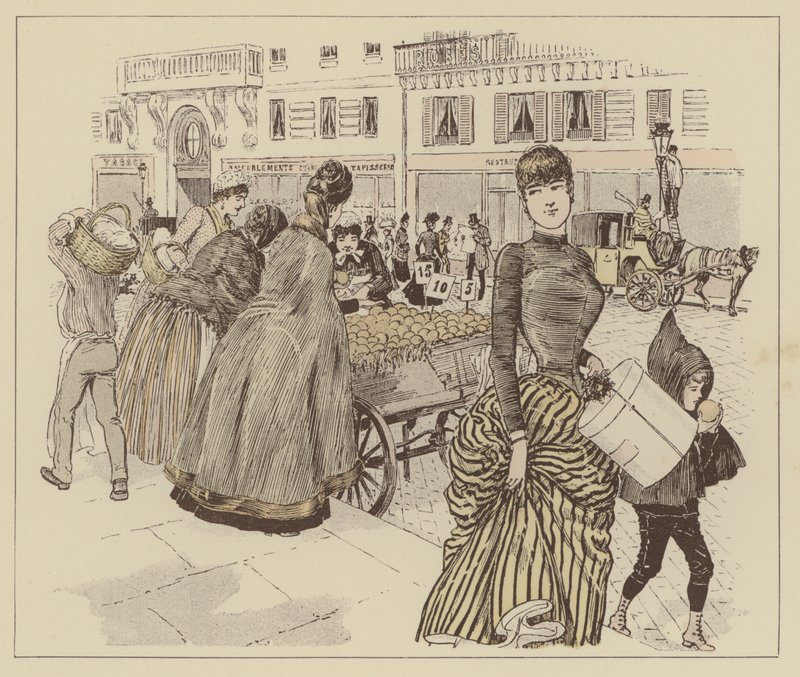 Kuvitus Paris Brillantille (väri litho) tekijältä Maurice Charles Mathieu Bonvoisin