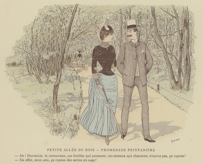 Kuvitus Paris Brillantille (väri litho) tekijältä Maurice Charles Mathieu Bonvoisin