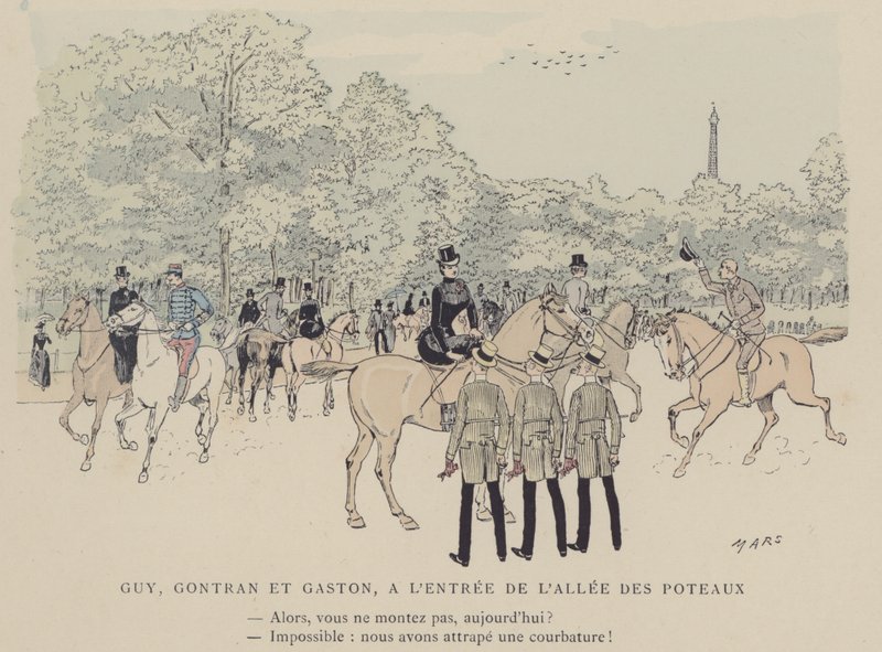 Kuvitus Paris Brilliantille (väri litho) tekijältä Maurice Charles Mathieu Bonvoisin