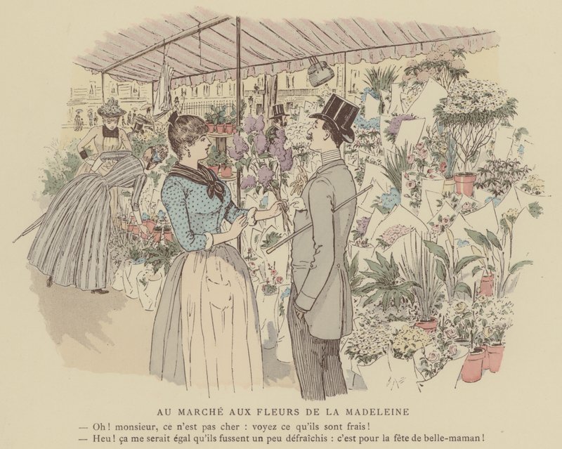 Kuvitus Paris Brilliantille (väri litho) tekijältä Maurice Charles Mathieu Bonvoisin
