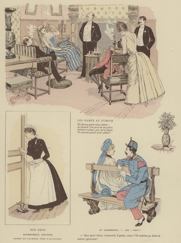 Kuvitus Paris Brillantille (väri litho) tekijältä Maurice Charles Mathieu Bonvoisin