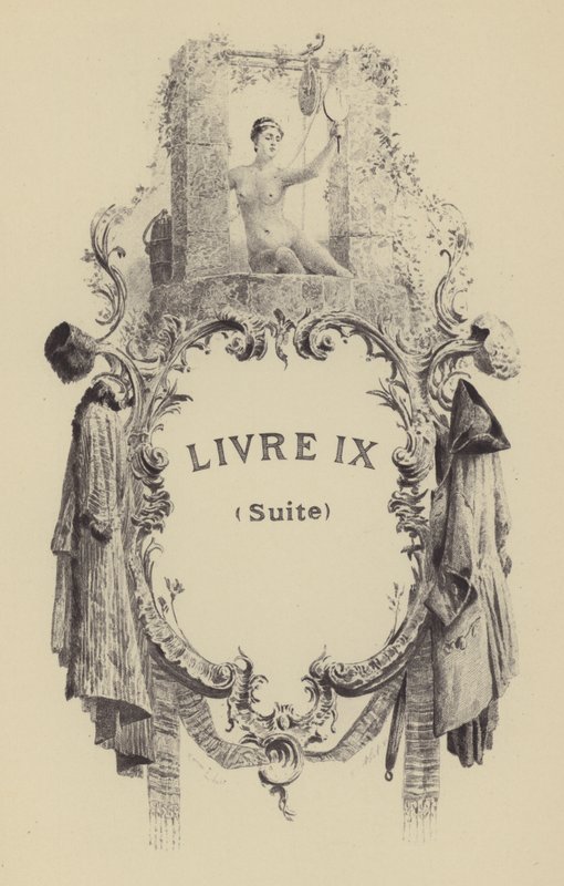 Kuvitus kirjaan IX Jean-Jacques Rousseaun tunnustuksista (kaiverrus) tekijältä Maurice Leloir