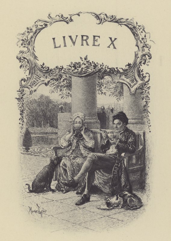 Kuvitus kirjaan X Jean-Jacques Rousseaun tunnustuksista (kaiverrus) tekijältä Maurice Leloir