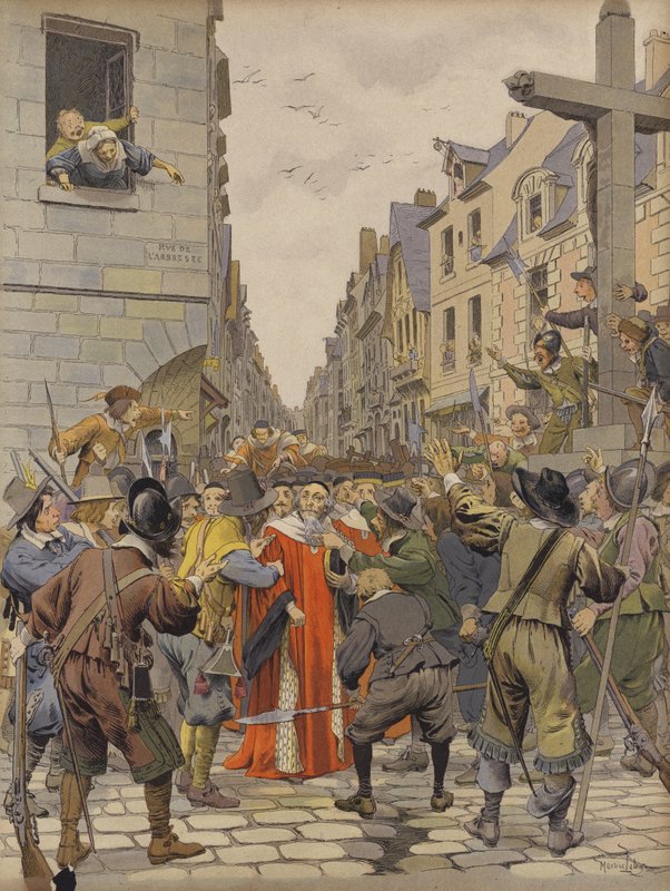 Journee des Barricades, Mathieu Mole Croix du Trahoirilla tekijältä Maurice Leloir