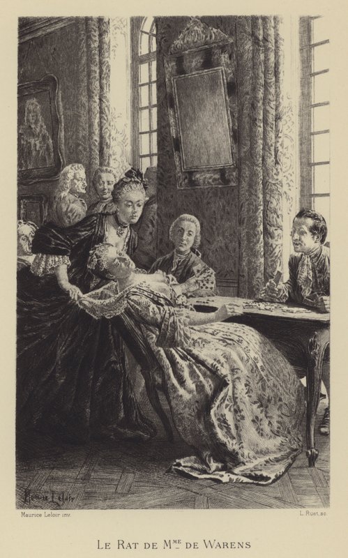 Madame de Warensin rotta (kaiverrus) tekijältä Maurice Leloir