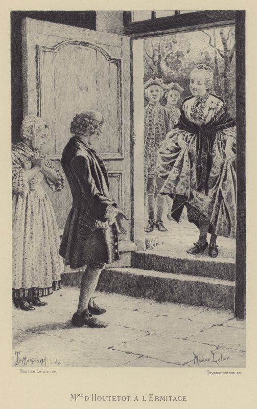 Madame de Houtout Eremitaasi (kaiverrus) tekijältä Maurice Leloir