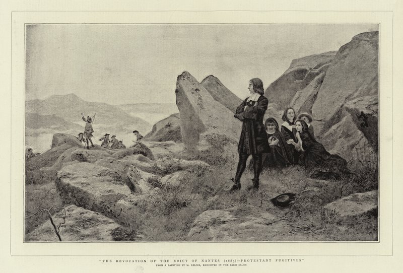 Nantesin ediktin kumoaminen (1685), Protestanttiset pakolaiset tekijältä Maurice Leloir