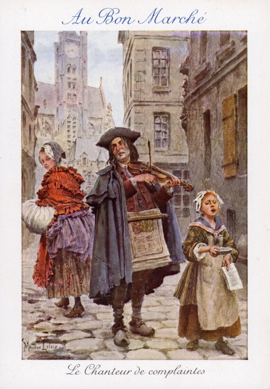 Valitusten laulaja (väri litho) tekijältä Maurice Leloir